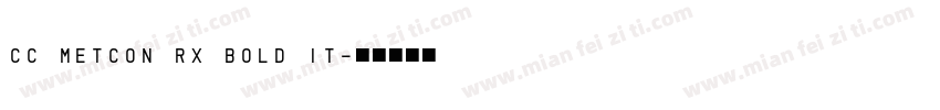 CC Metcon Rx Bold It字体转换